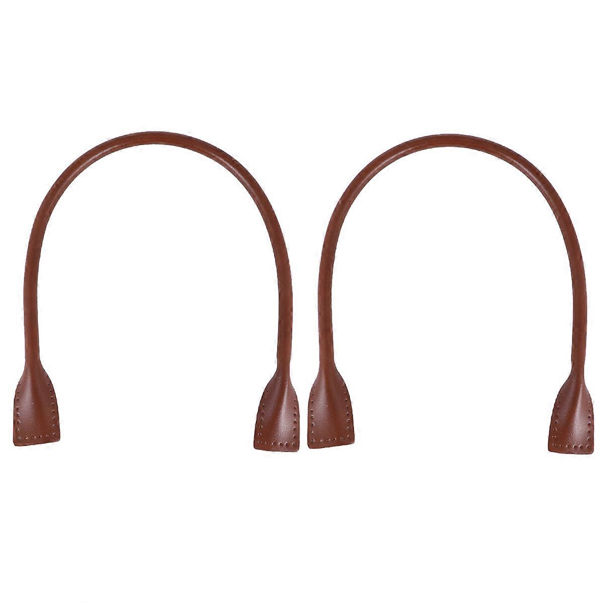 PU Tote Bag Strap Brown for Bag Use 4Pcs Replacement Handles