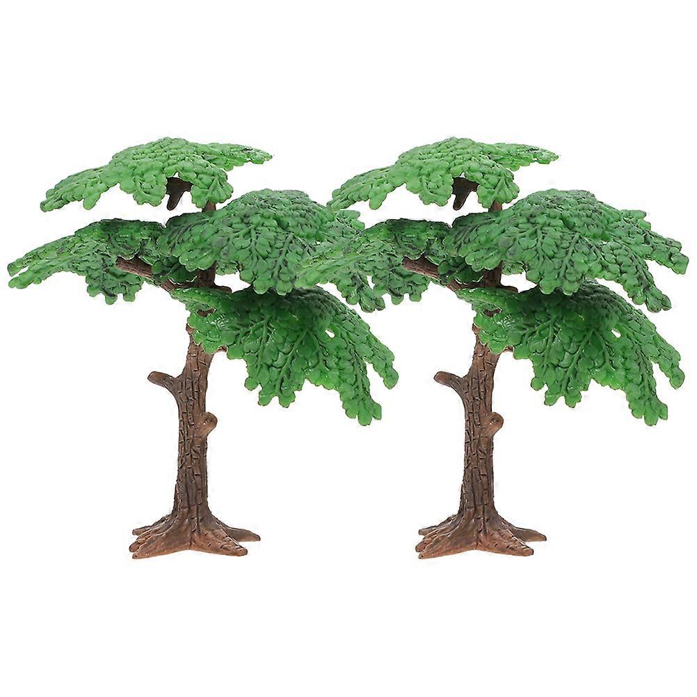Landscaping Tree Model for DIY 4Pcs Plastic Simulation Tree Decor