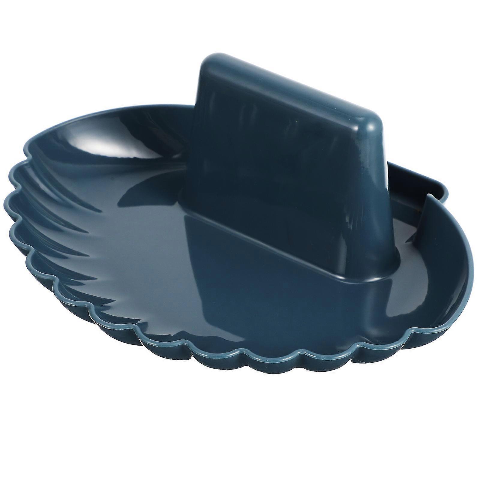 Multi-Function Pot Lid Holder Kitchen Gadget Holder Storage Non-Slip 3Pcs Blue For Cooking Utensils