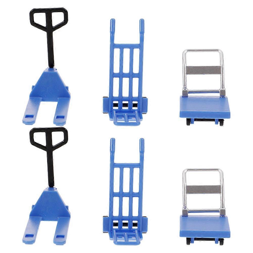 Mini Platform Cart Forklift Model for Decoration with Hand Pulley 4Sets