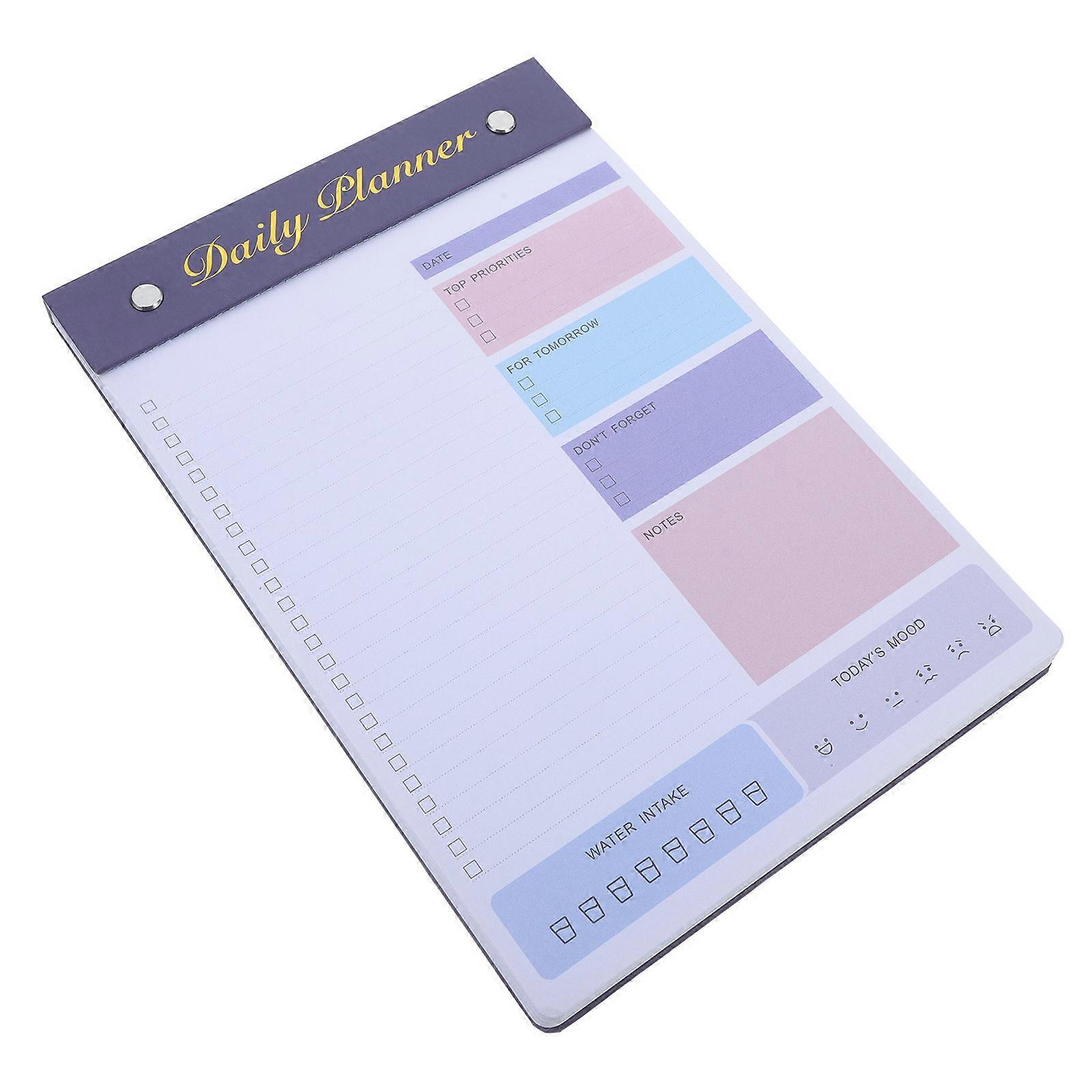 Purple Planner Notepad For Travelers Office Workers 25.50X17.80X1.60CM Simple Design Featured In Schedule Planning