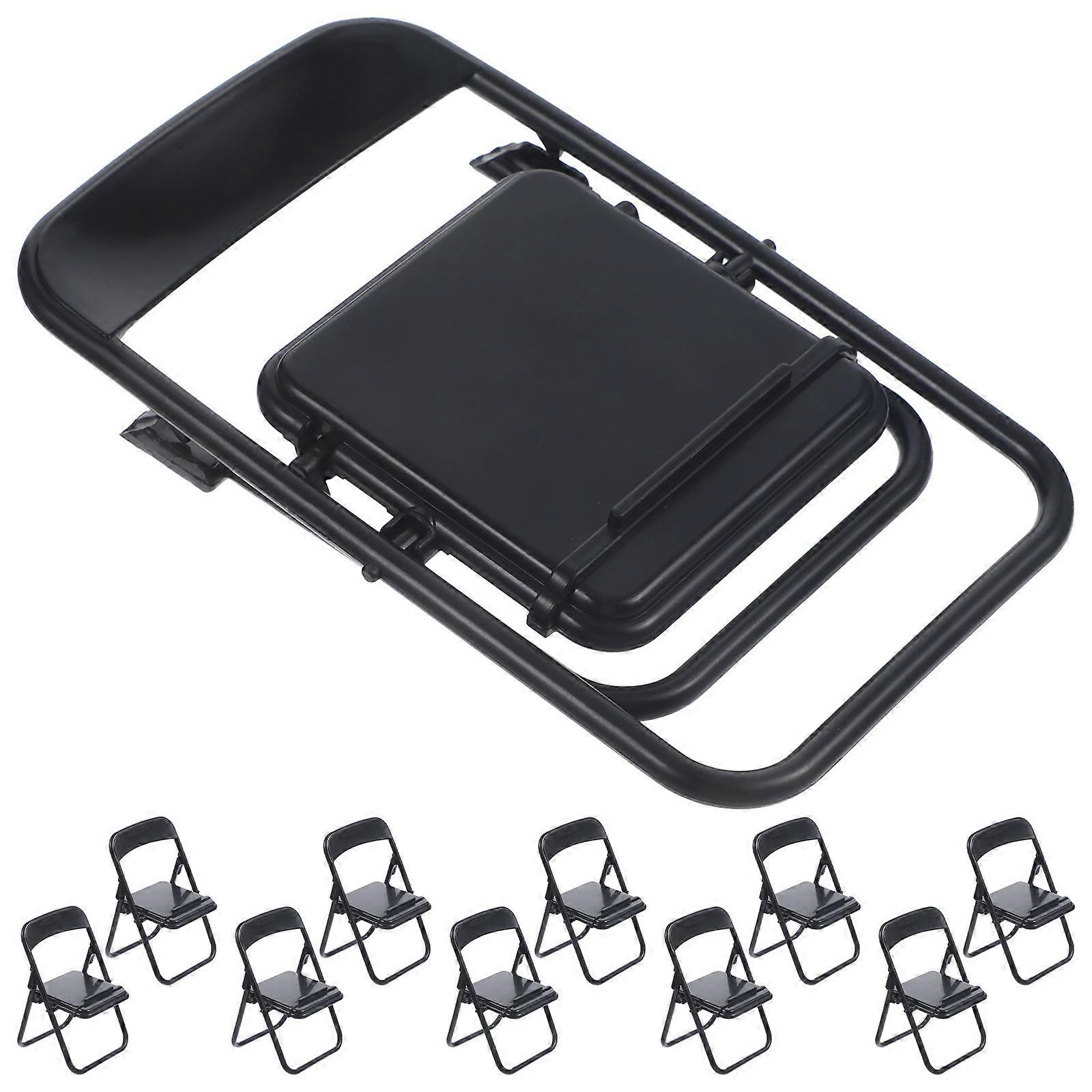 80 Pcs Mini Folding Chair Ornaments For Photography Props 4.72x2.55x0.39in Simple Style