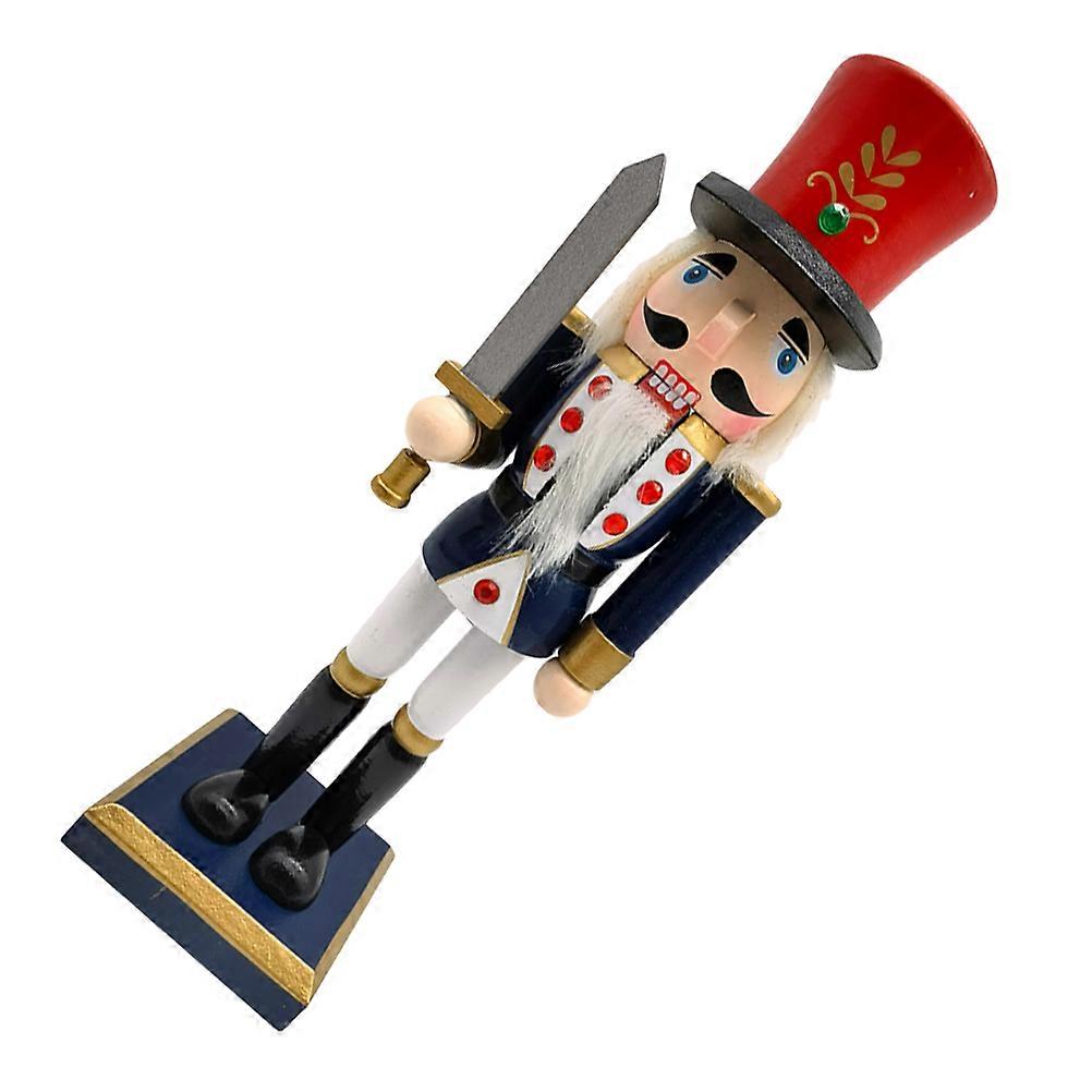 Wooden Nutcracker Christmas Nutcracker Ornament Decoration 5Pcs