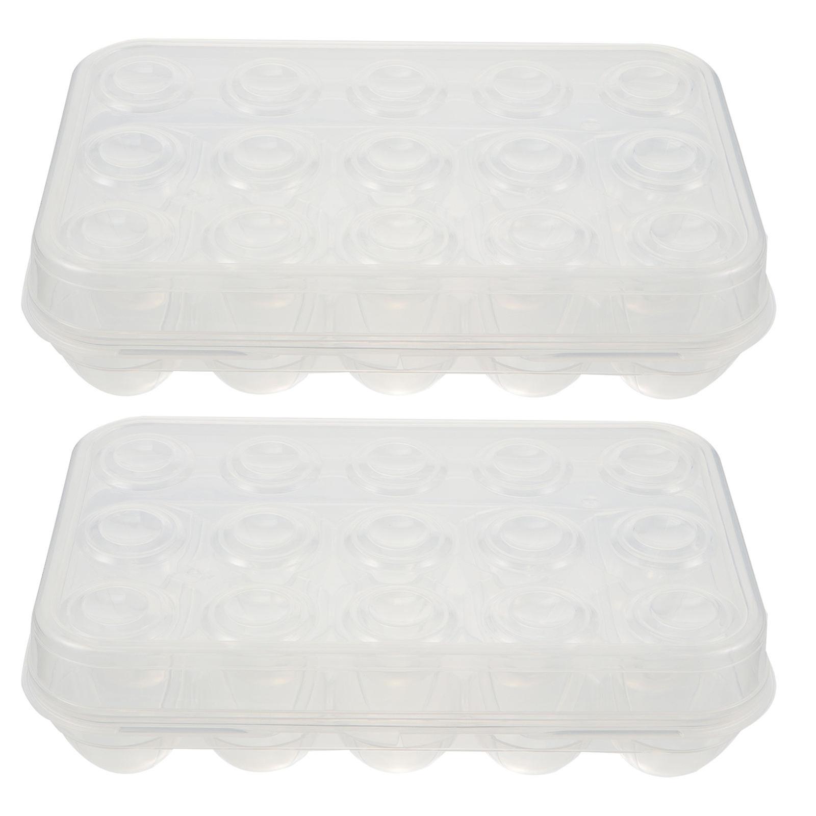 Egg Tray with Lid for Storage 6Pcs Transparent Refrigerator Egg Holder