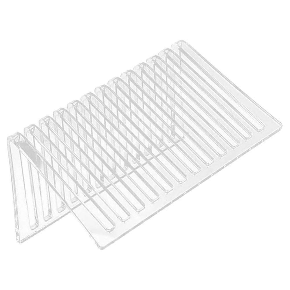 Acrylic Book Holder 3Pcs Rectangular Desktop Display Rack For Office Use 8.17X7.86X4.72in Transparent Storage
