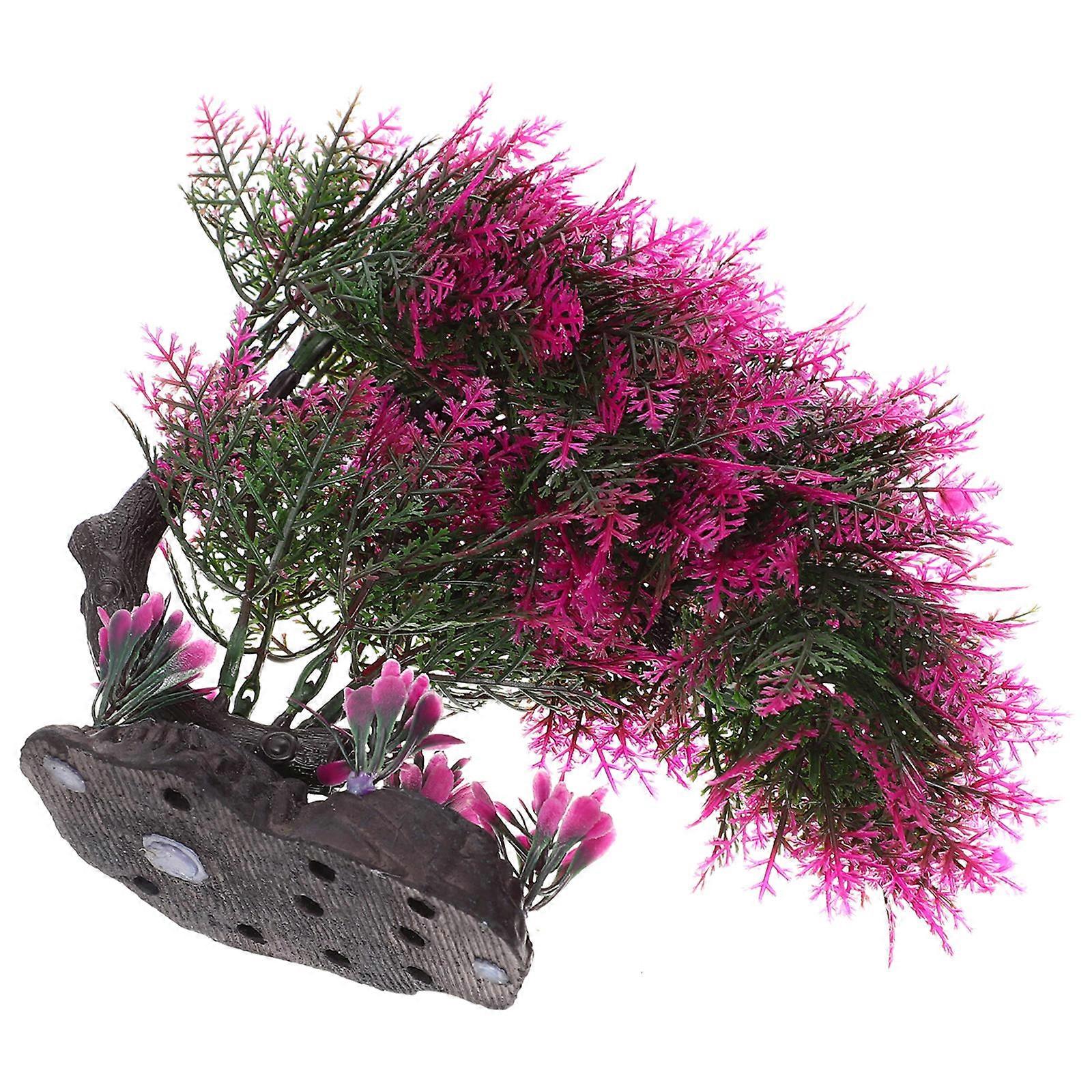 Aquarium Accessory Decorative Artificial Tree Imitated Pine Tree 5Pcs