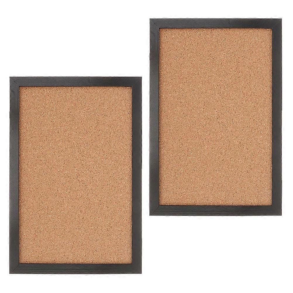 Office Supplies Push Pin Board Cork Material For Daily Organization Rectangular Shape 15.72X11.79X0.59IN 2Pcs