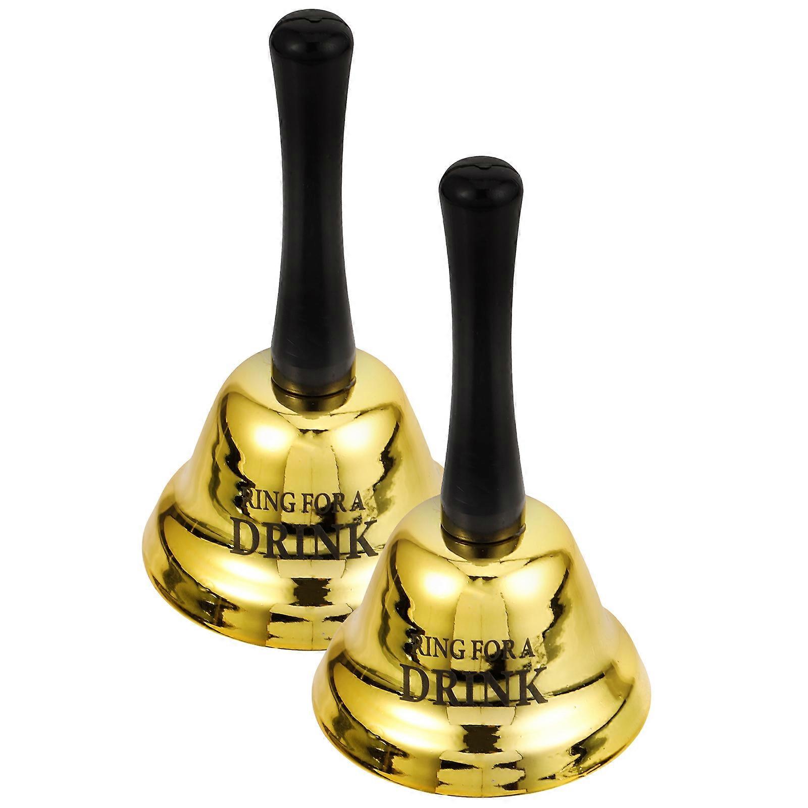 Desktop Hand Bell For Bar And Restaurant 6 Pcs Retro Style Call Bell With Golden Finish Ideal For Bachelor Party And Wedding Celebrations