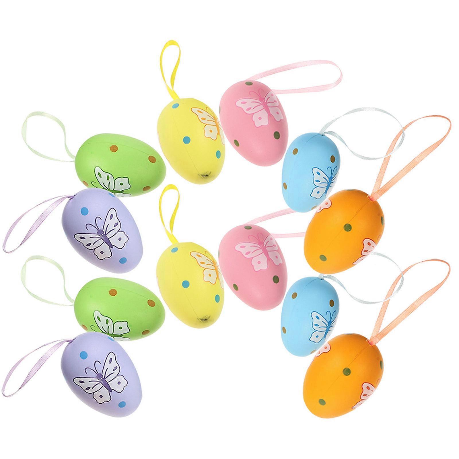 Decorative Easter Egg Hanging Ornament for Decoration 24Pcs Set