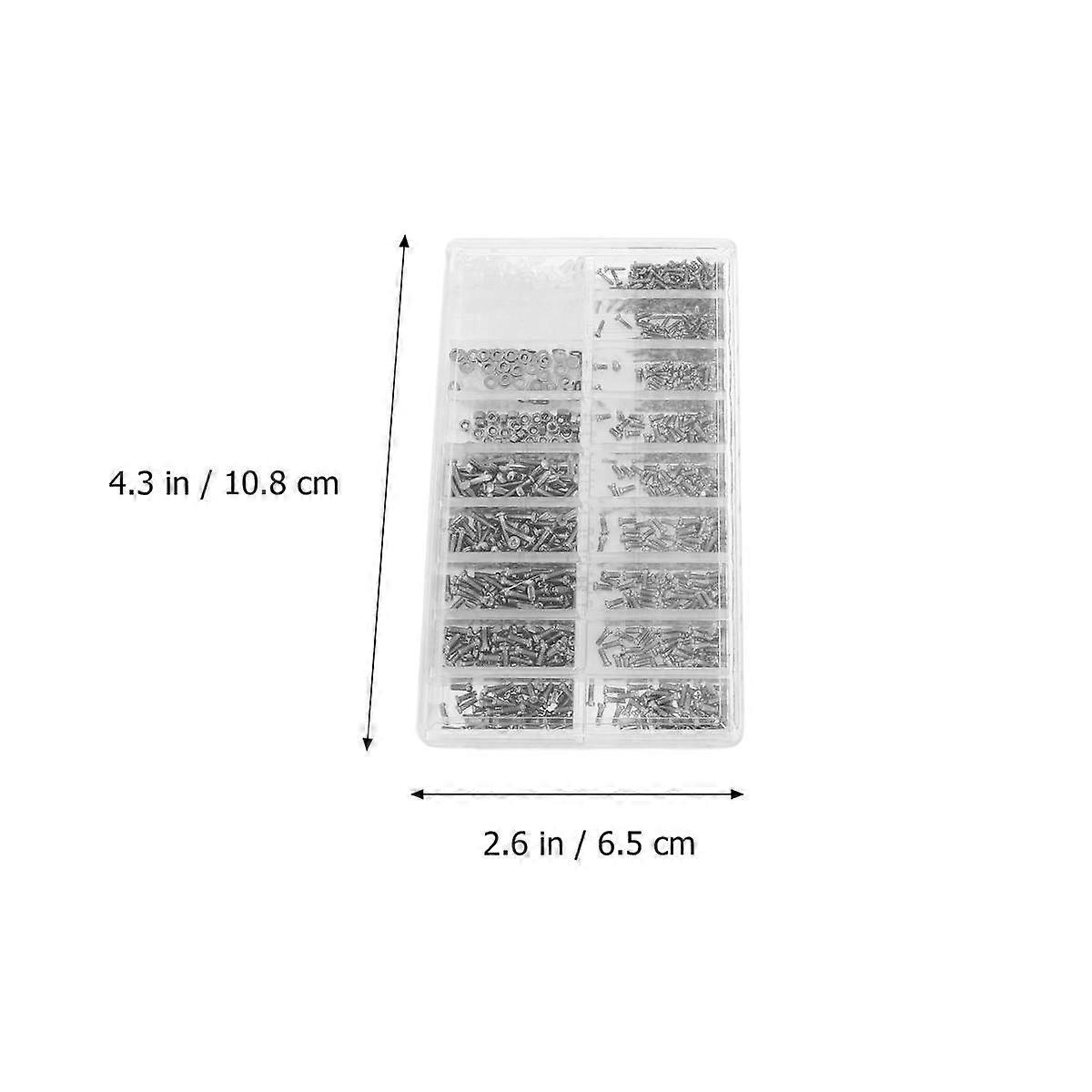 DIY Mini Screw Mechanical Tools For Glasses Maintenance In Silver Color 1 Set