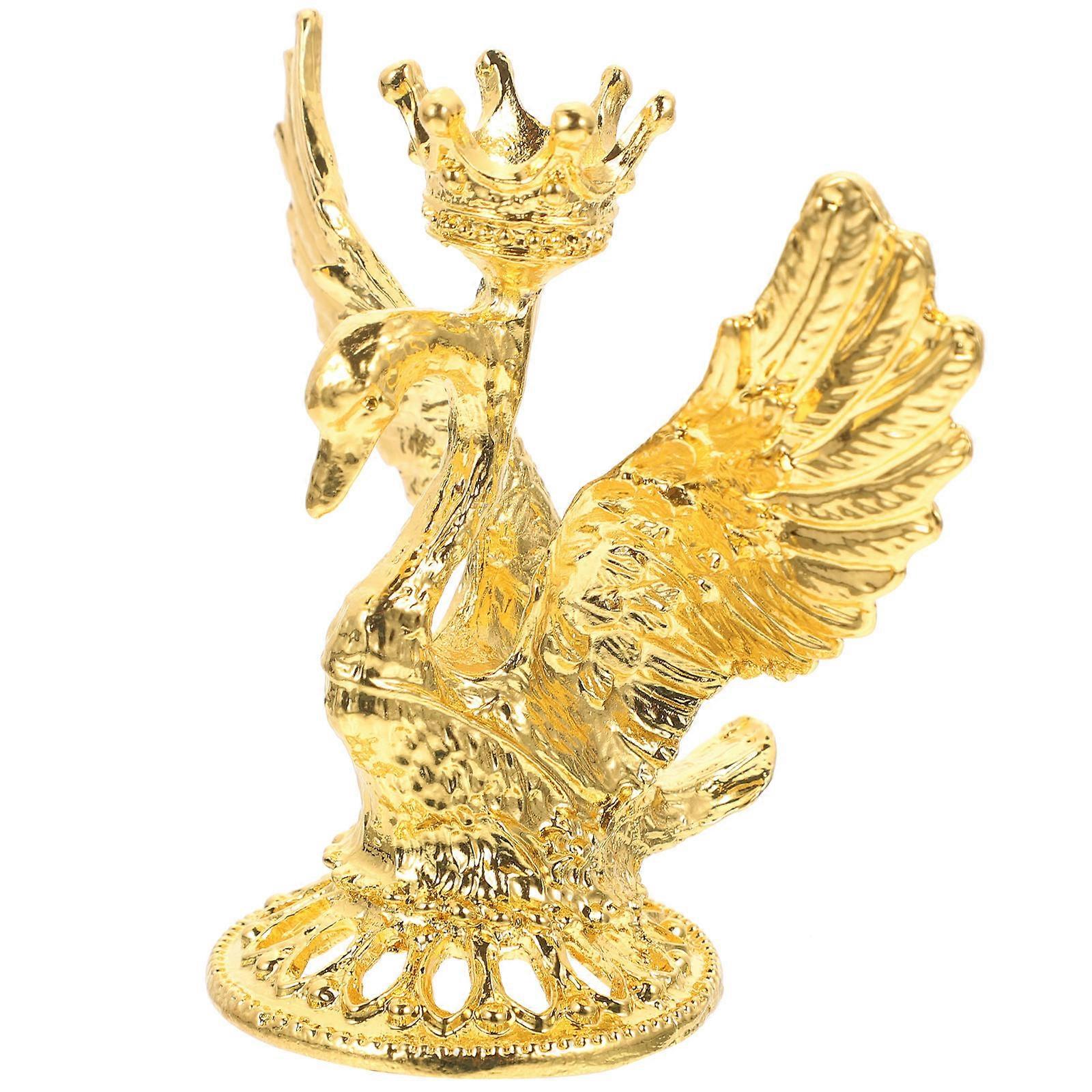 Crystal Ball Base Swan Shape Alloy Display Stand for One Sphere