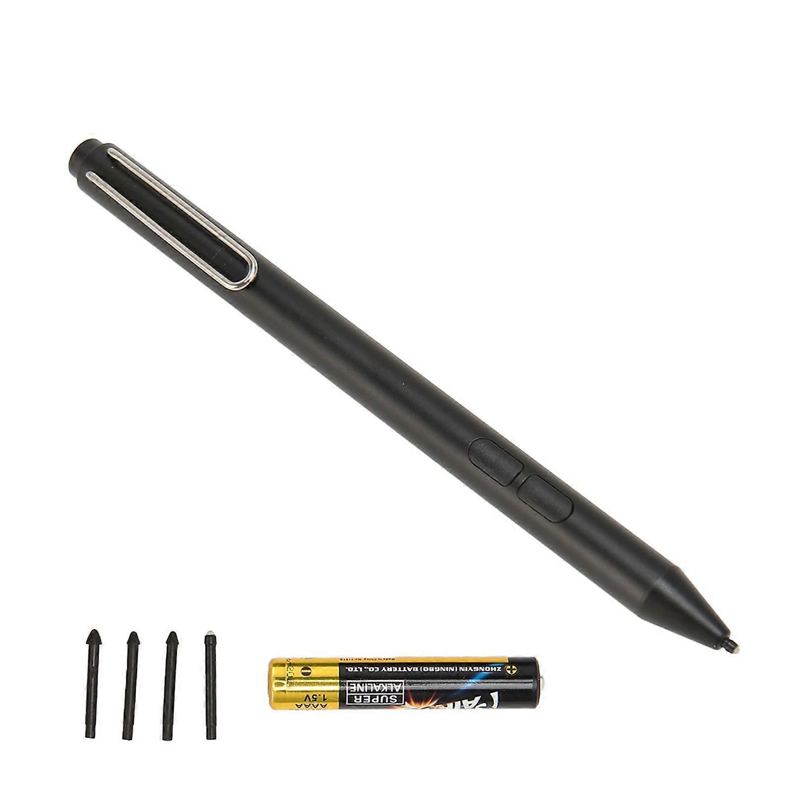Active Stylus 4096 Level Pressure Sensitive Tilt Function Capacitive Stylus Pen for Microsoft Black