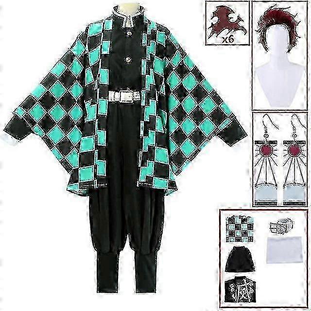 デーモンスレイヤー キメツの矢居葉 丹次郎 鎌戸 コスプレ衣装 着物 ハロウィン アニメ 制服セット 大人用