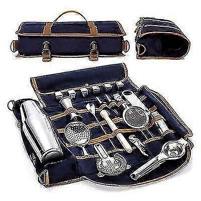 Bar Bartender Carrying Bag Creative Bartender Canvas Toolkit Pack Bar Tools Cocktail Shaker Set Storage Bag Only
