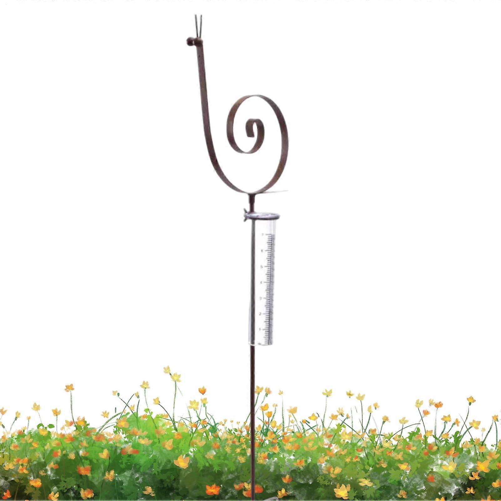 Metal Luviometer Rain Gauge In Resistant Steel With External Mounting Bracket For Patio Outdoor Precipitation Monitor