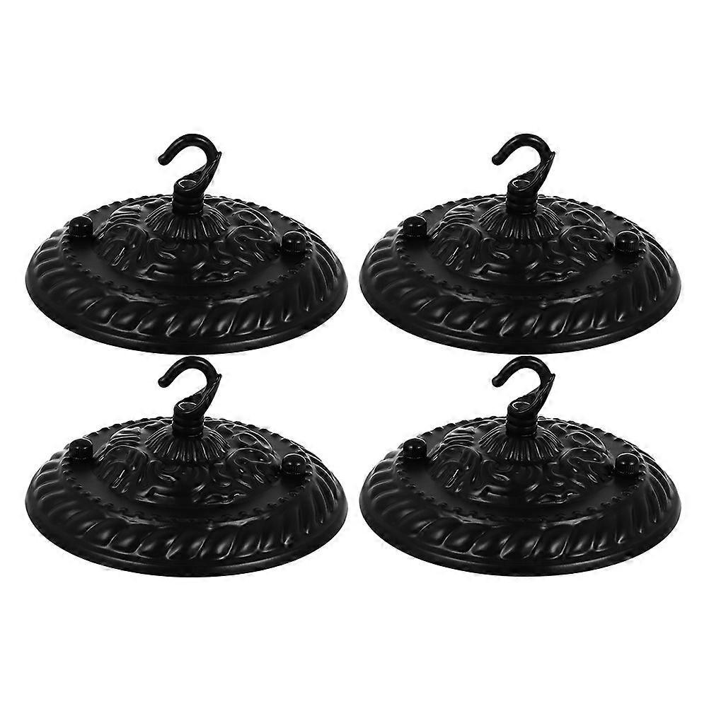 4Pcs Vintage Pendant Light Canopy with Hooks for Decorative Lighting