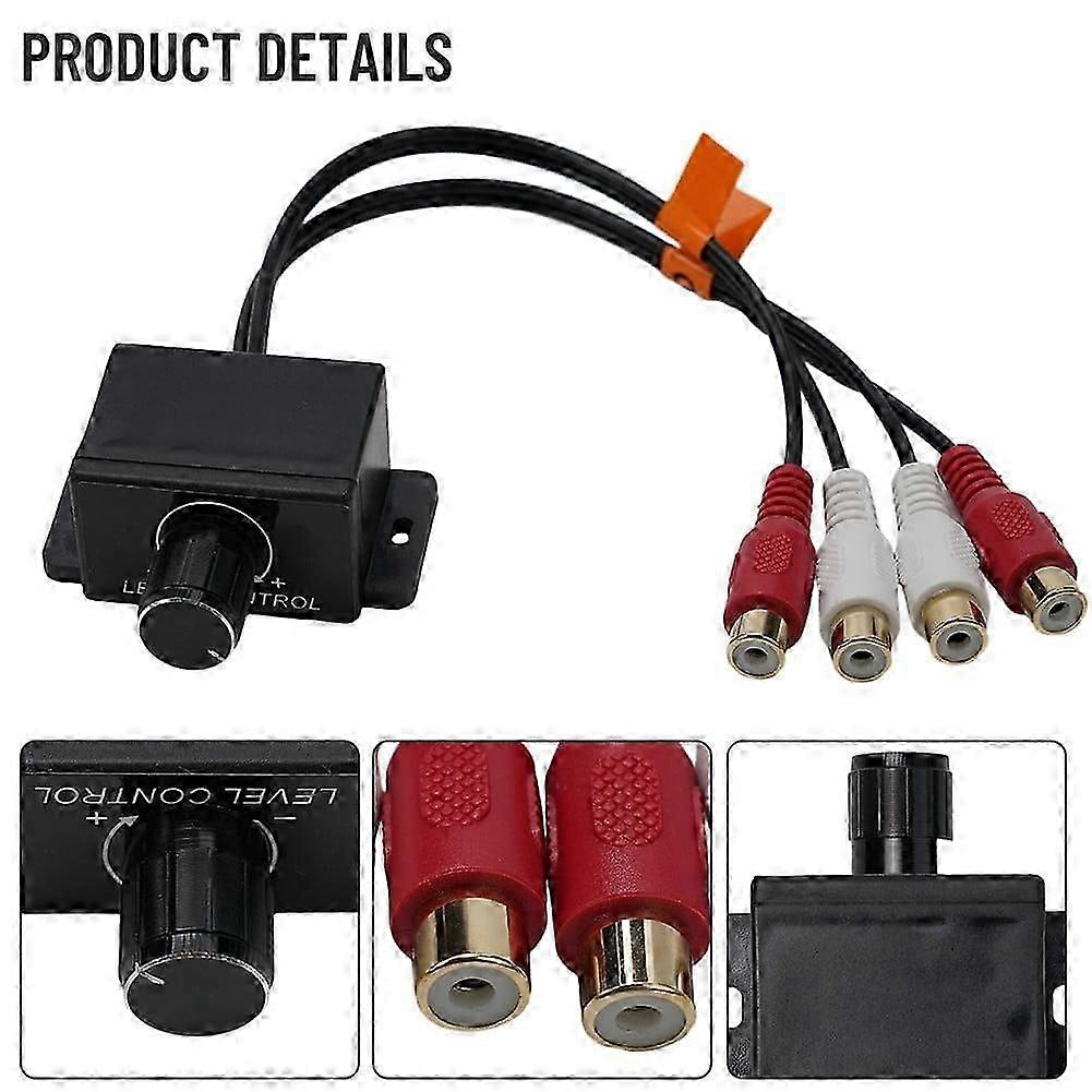 Car Audio Bass Rca Level Remote Volume Control Knob Lc-1