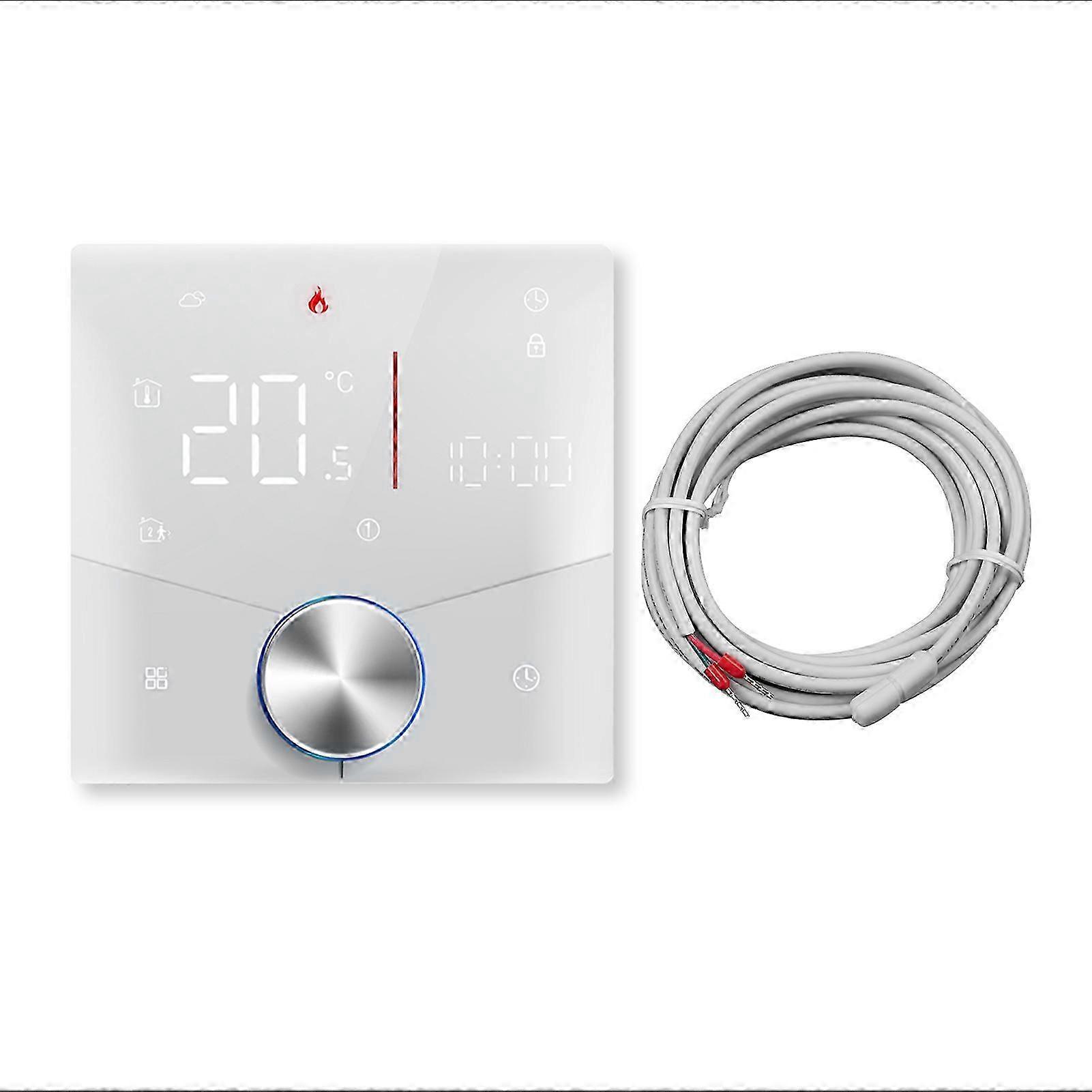 WiFi Intelligent Thermostat with Knob Button Multi-Function Floor Heating Controller for Home Use