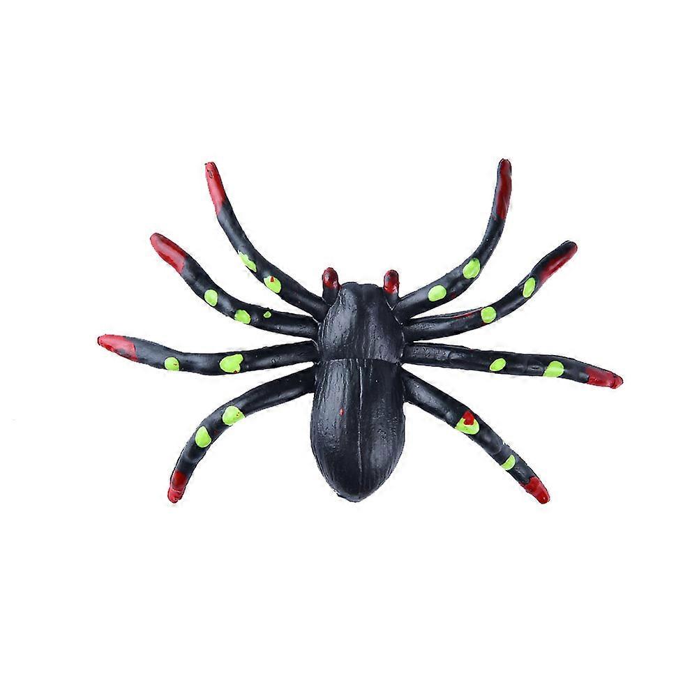 Plastic Halloween Spider Toy Set for Halloween Use with 10Pcs Small Simulation Spiders