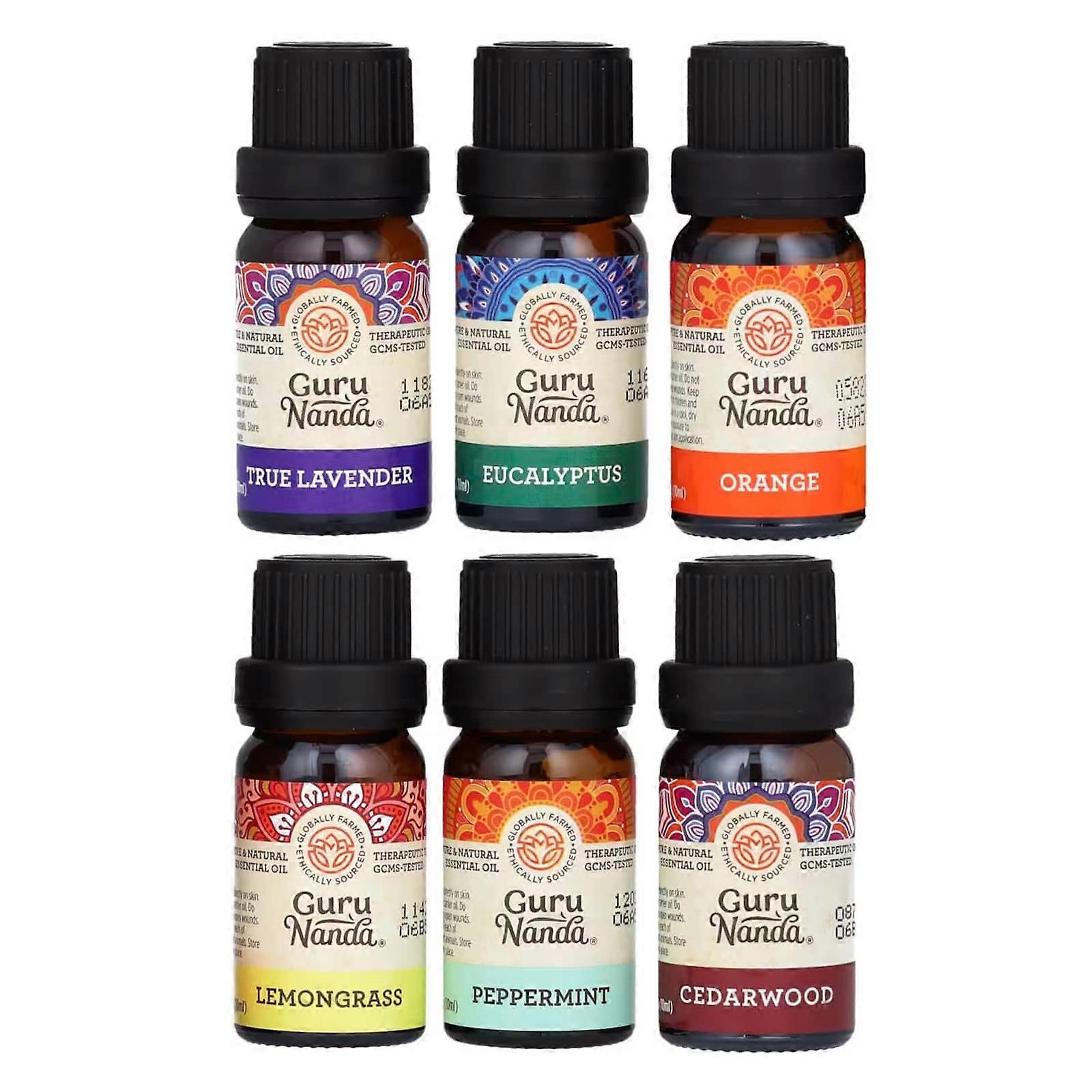 Top 6 Singles 100% Pure Essential Oils , 6 Pack, .33 fl oz (10 ml) Each
