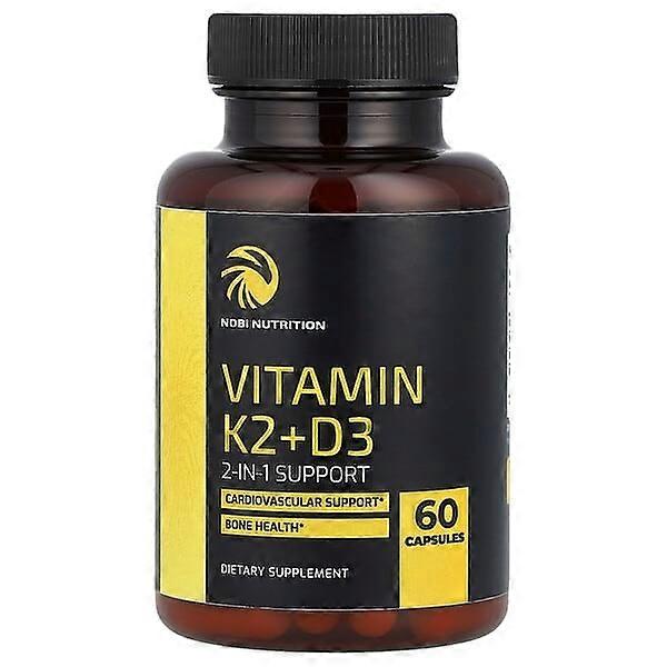 Nobi Nutrition, Vitamina K2 + D3, 60 Cápsulas