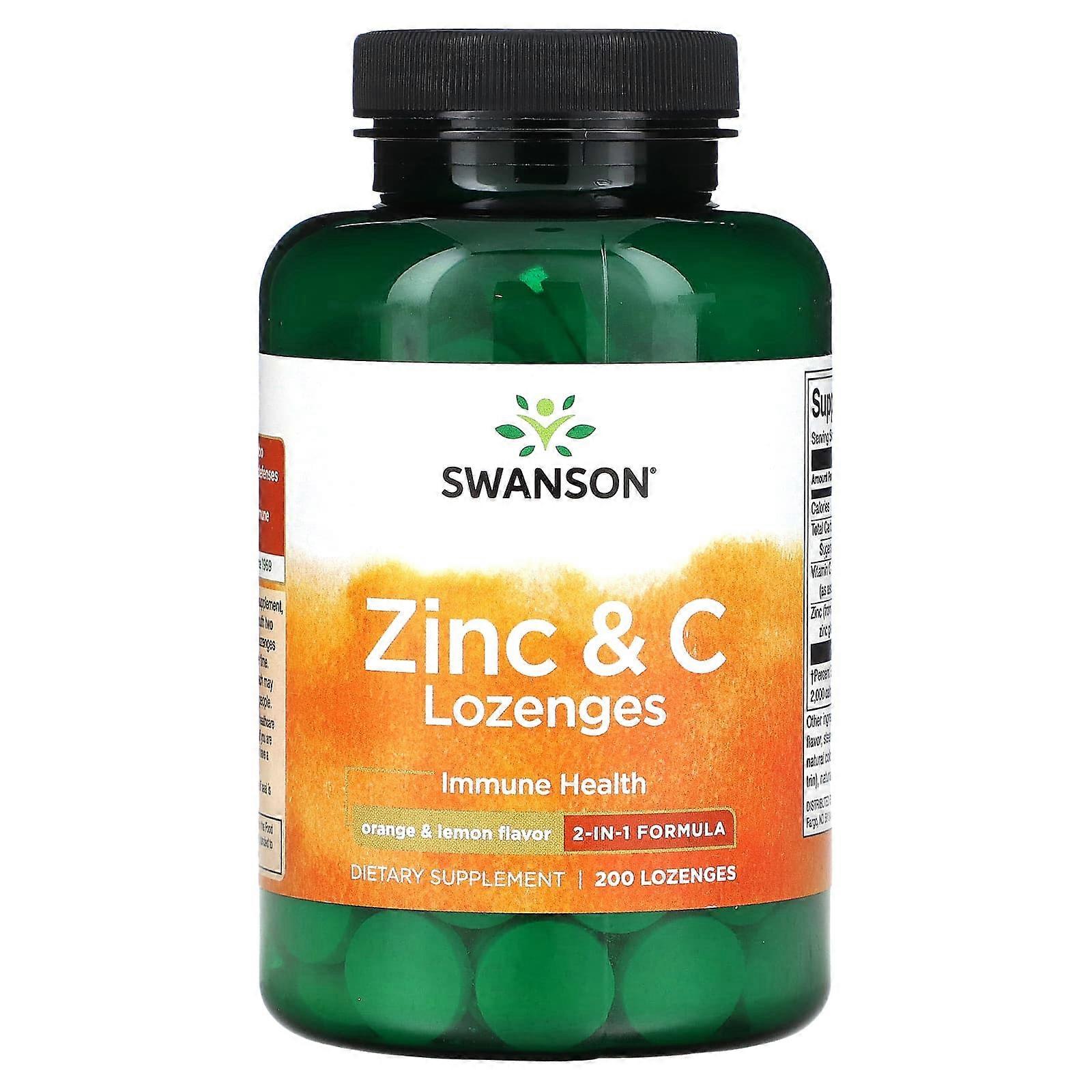 Zinc & C Lozenges, Orange & Lemon, 200 Lozenges