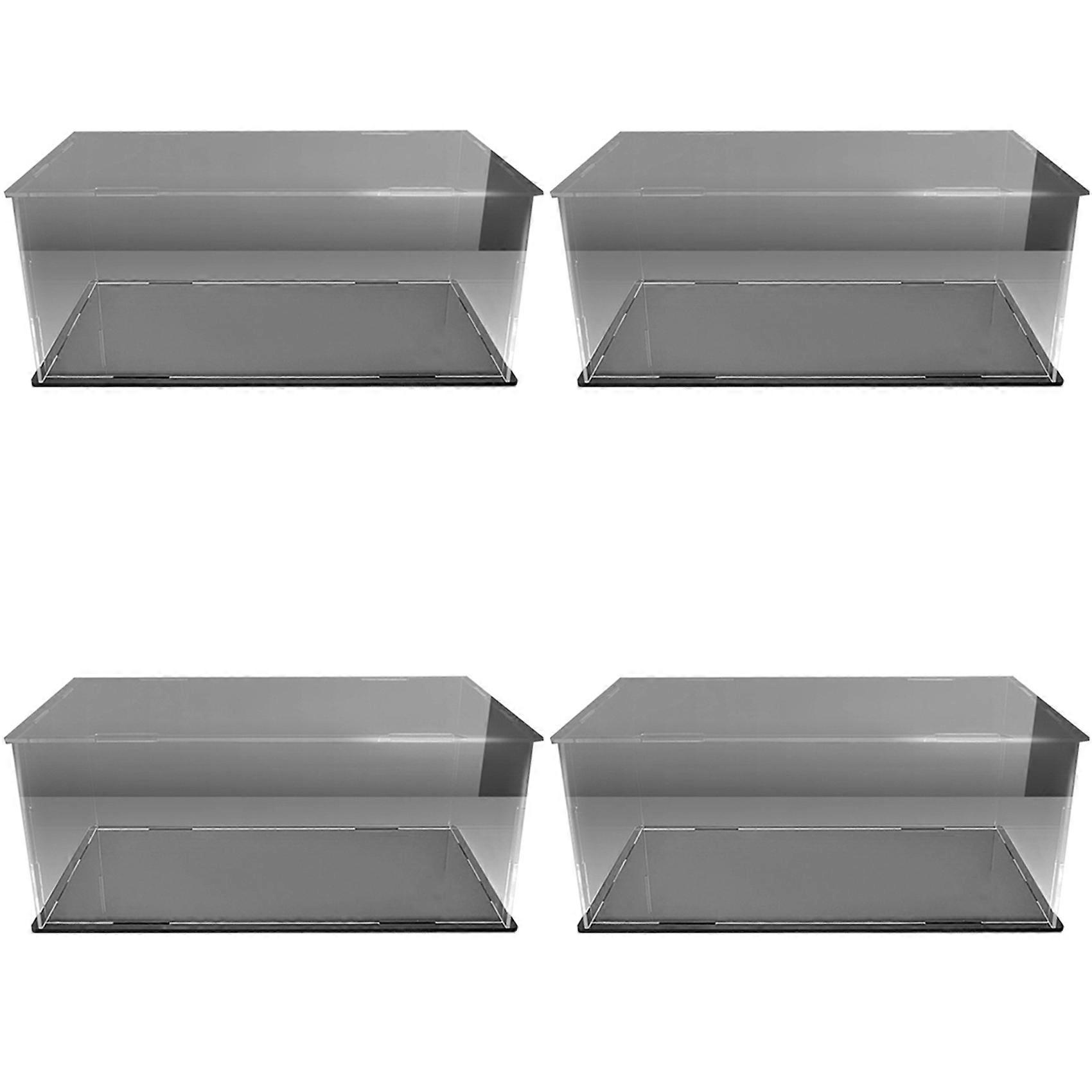4X Transparent Toy Car Model Hot Dustproof Display Protection Box, Suitable for 1/18