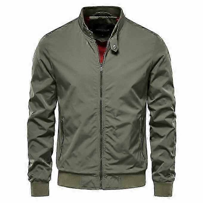 Men's Jackets-Windproof Bomber Jacket Zip Outwear 25-26