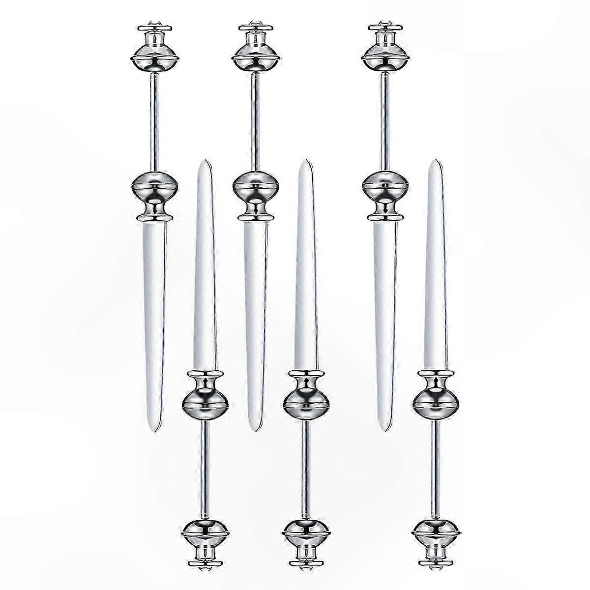 6 Pieces Envelope Opener Letter Slitter Paper Cutter Mail Opener Rounded Handle Tool for Everyday Use