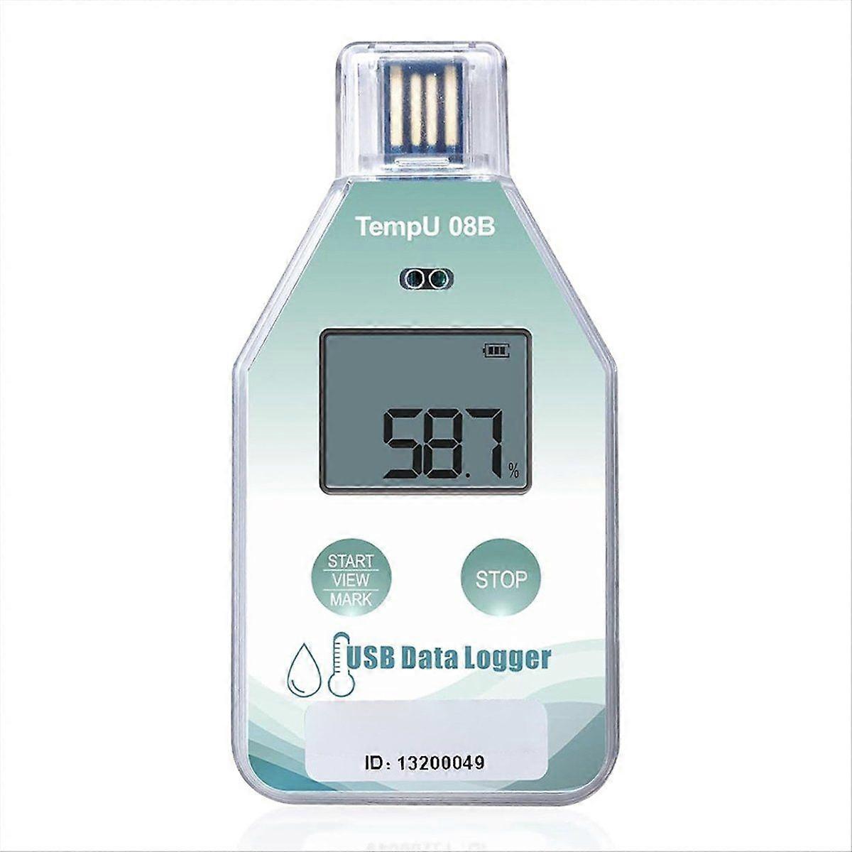USB Disposable Temp Recorder for Medical Refrigerator, 1 Pcs with Auto PDF/CSV Report