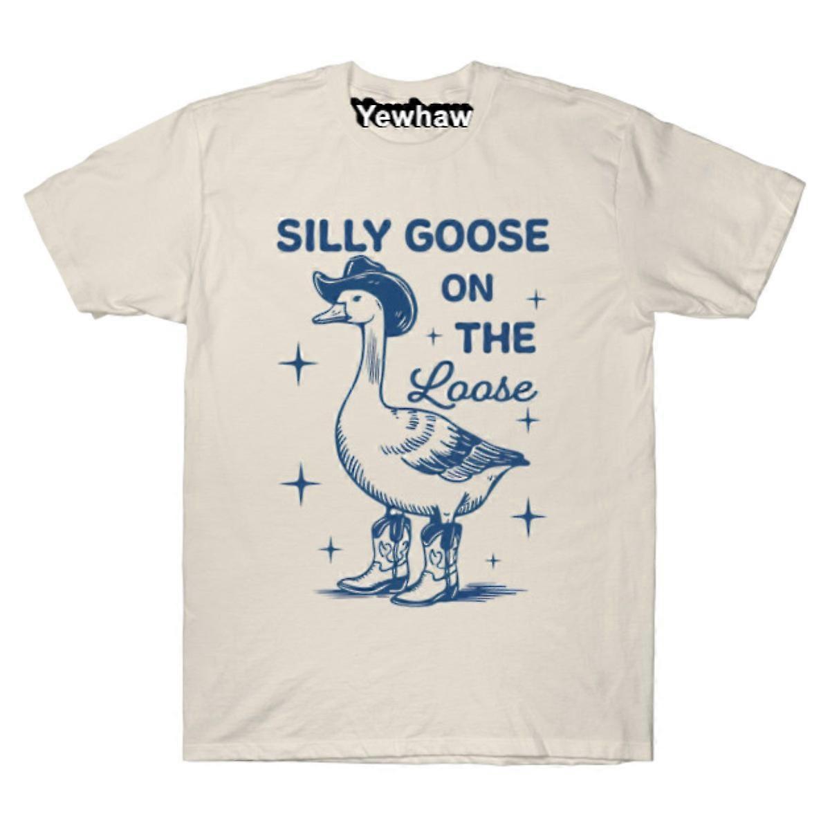 Hlúpa hus na voľnom tričku