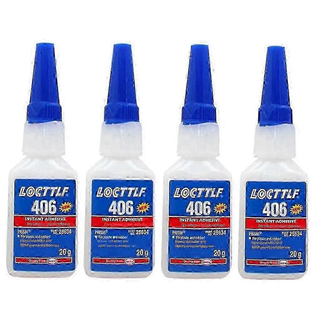 4 عبوة من Loctite 406 لاصق فوري فائق الغراء 20 جرام أنابيب للمطاط البلاستيكي والمواد المختلفة ماركة هنكل؟