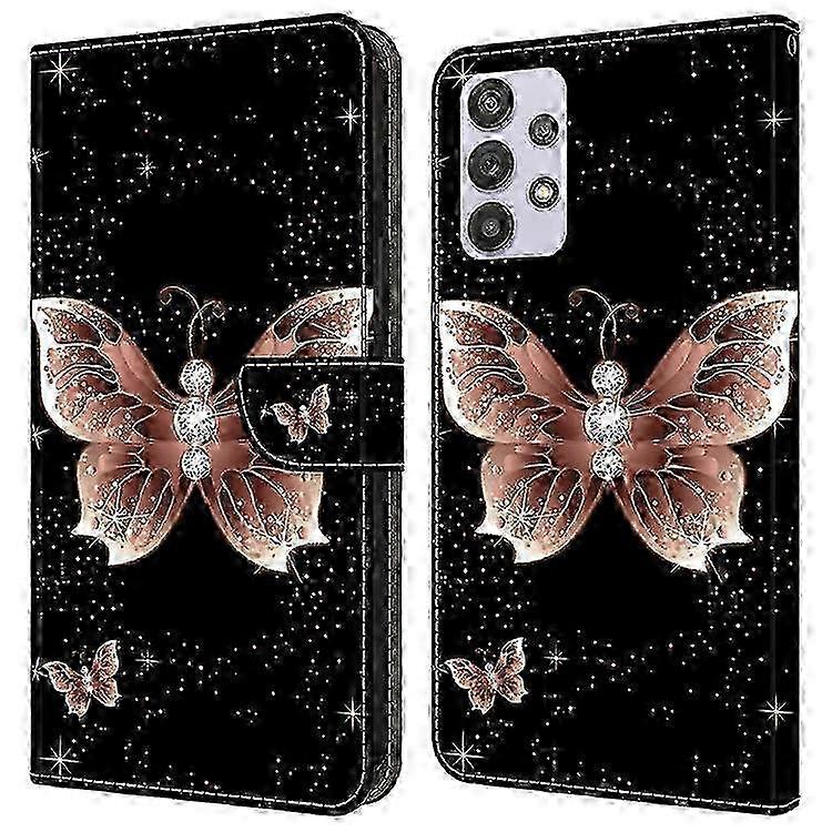 Compatible For Samsung Galaxy A32 5G Leather Phone Case 3D Pattern Printing Stand Wallet Folio Cover