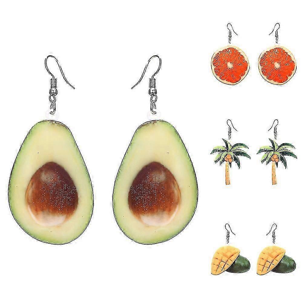 Avocado Fruit Dangle Earrings for Women's