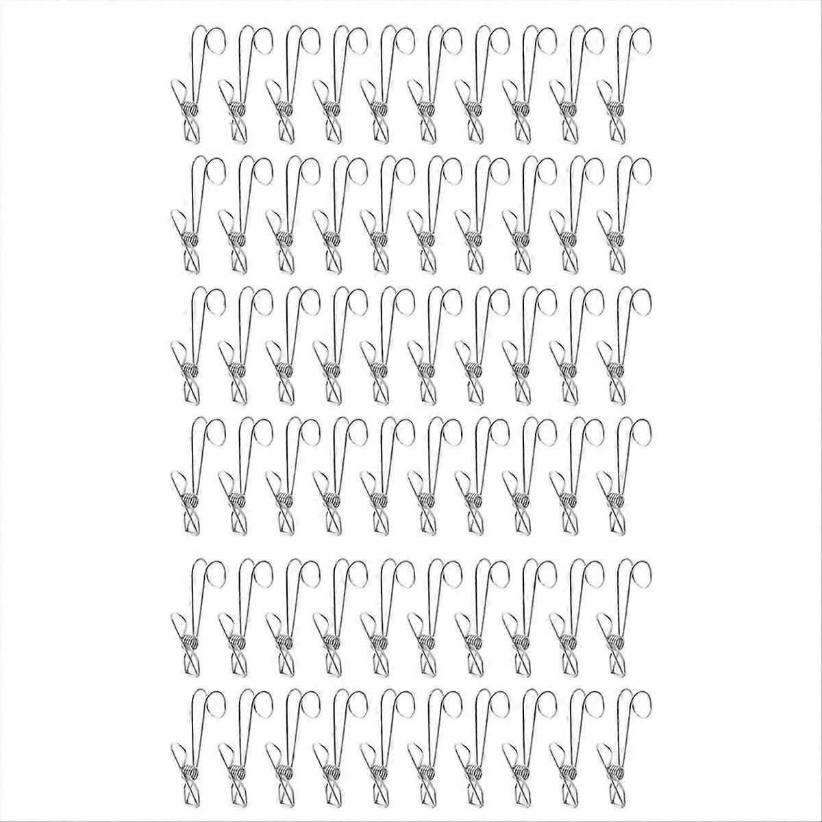 Lang haleklemme i rustfrit stål med krog