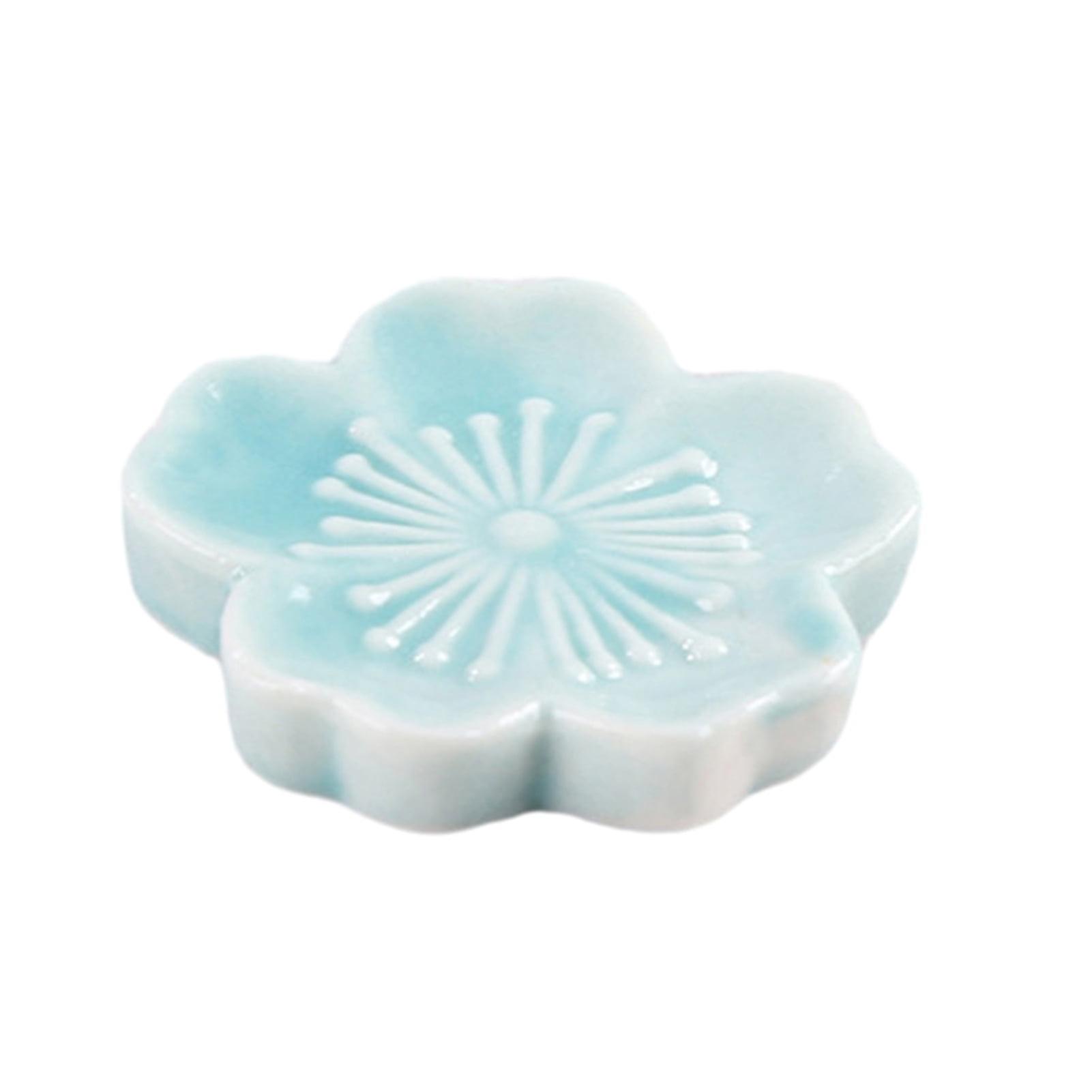 Chopstick Rest Sakura Shape - Ceramic Chopstick Holder, Versatile Tableware Holder, Home Kitchen Restaurant, Elegant Dining Accessory