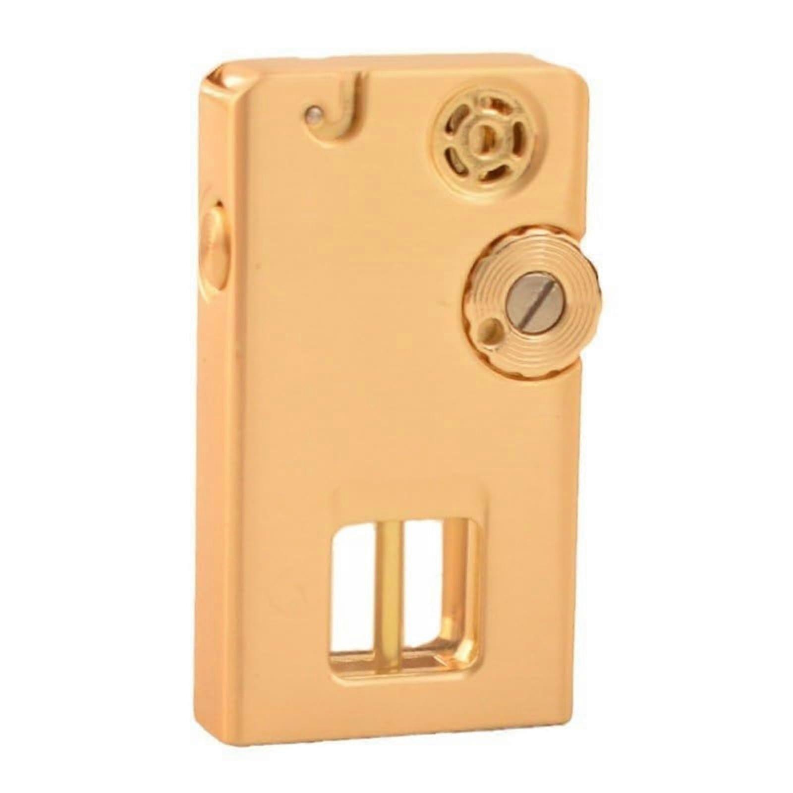 Vintage Metal Windproof Old Style Kerosene Lighters Open Flame Trench Lighter Refillable Transparent Oil Can Gold