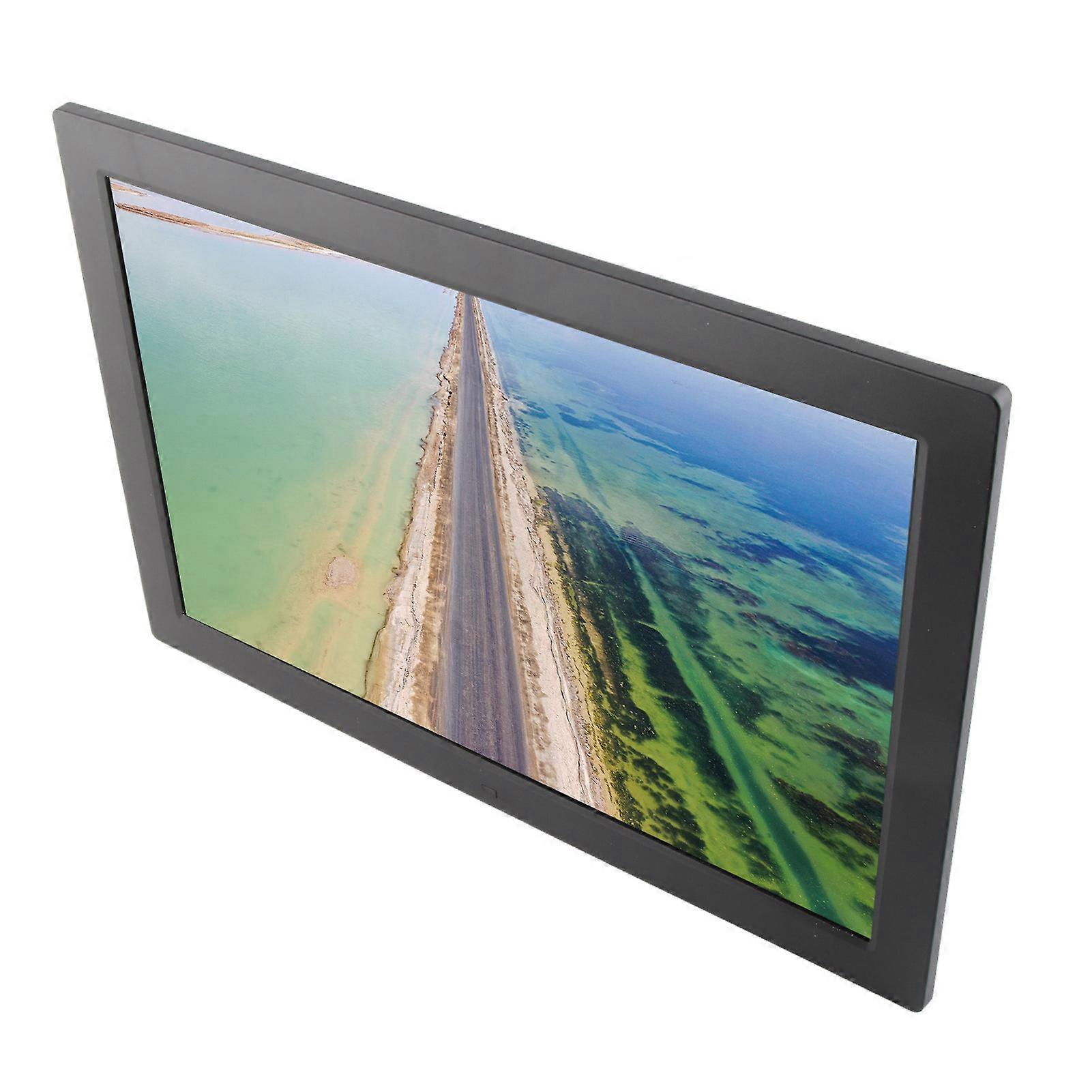 Digital Photo Frame 17in Remote Control 1080P Video Picture Play Music Clock Calendar 100‑240V for Home UK Plug 