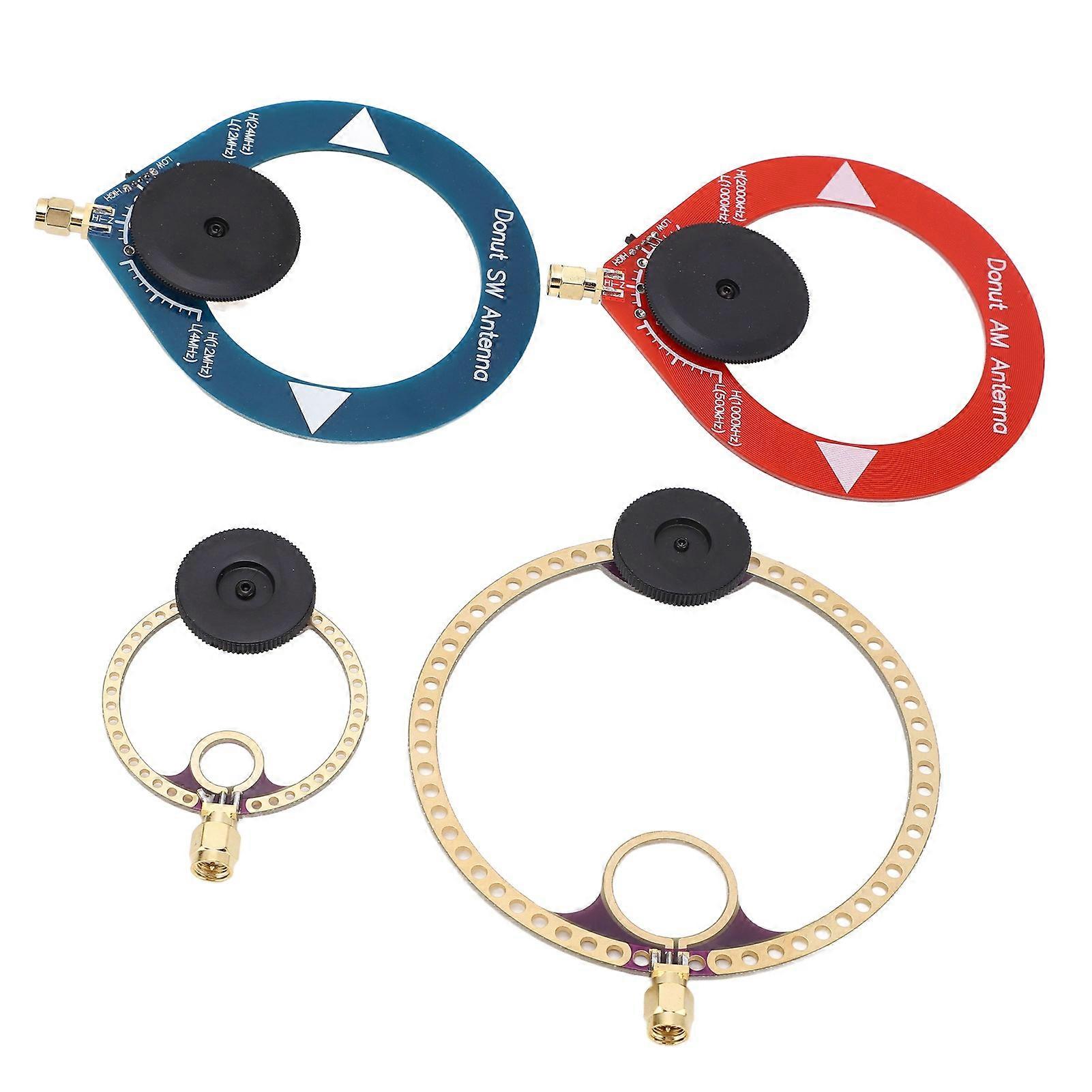 4PCS Mini Ring Transceiver UHF VHF AM SW Loop Antenna for Short Wave Radio Broadcasting 