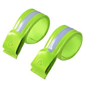 USB oplaadbare reflecterende armband met 360 LED-lampjes, hoge zichtbaarheid LED-veiligheidsbanden voor nachtelijk hardlopen en fietsen, roze
