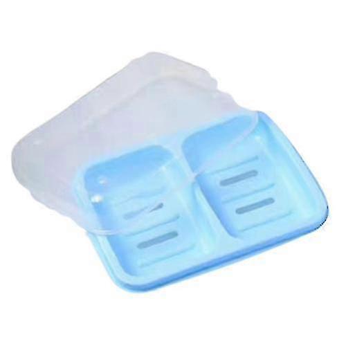 Portable Travel Soap Case 2-Pack, Leak-Proof Plastic Soap Holder with Secure Lid