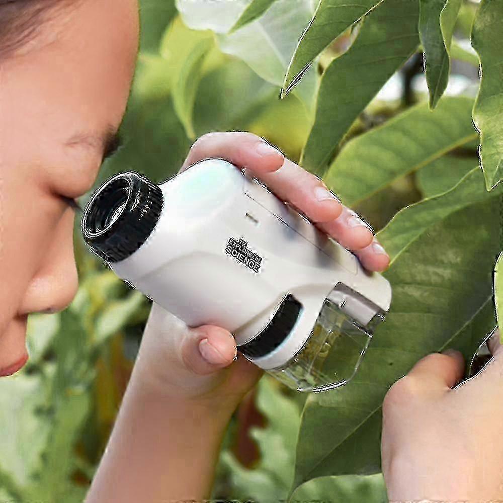 Pocket microscope for kids with 60-120x magnification