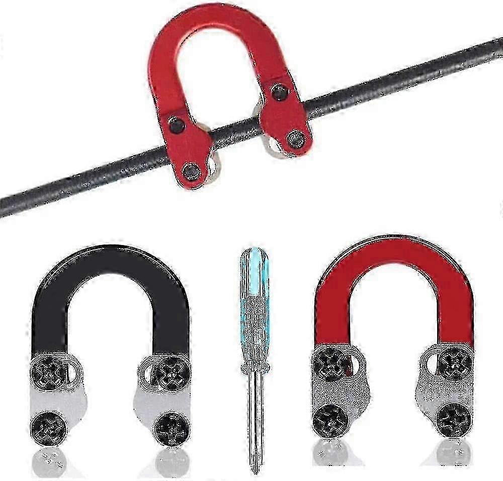 2 Pack Archery D Loop Compound Bow Metal D Loop Metal D Ring Buckle Release Nocking Loop With Screwdrivers For Hunting Accessories 0403