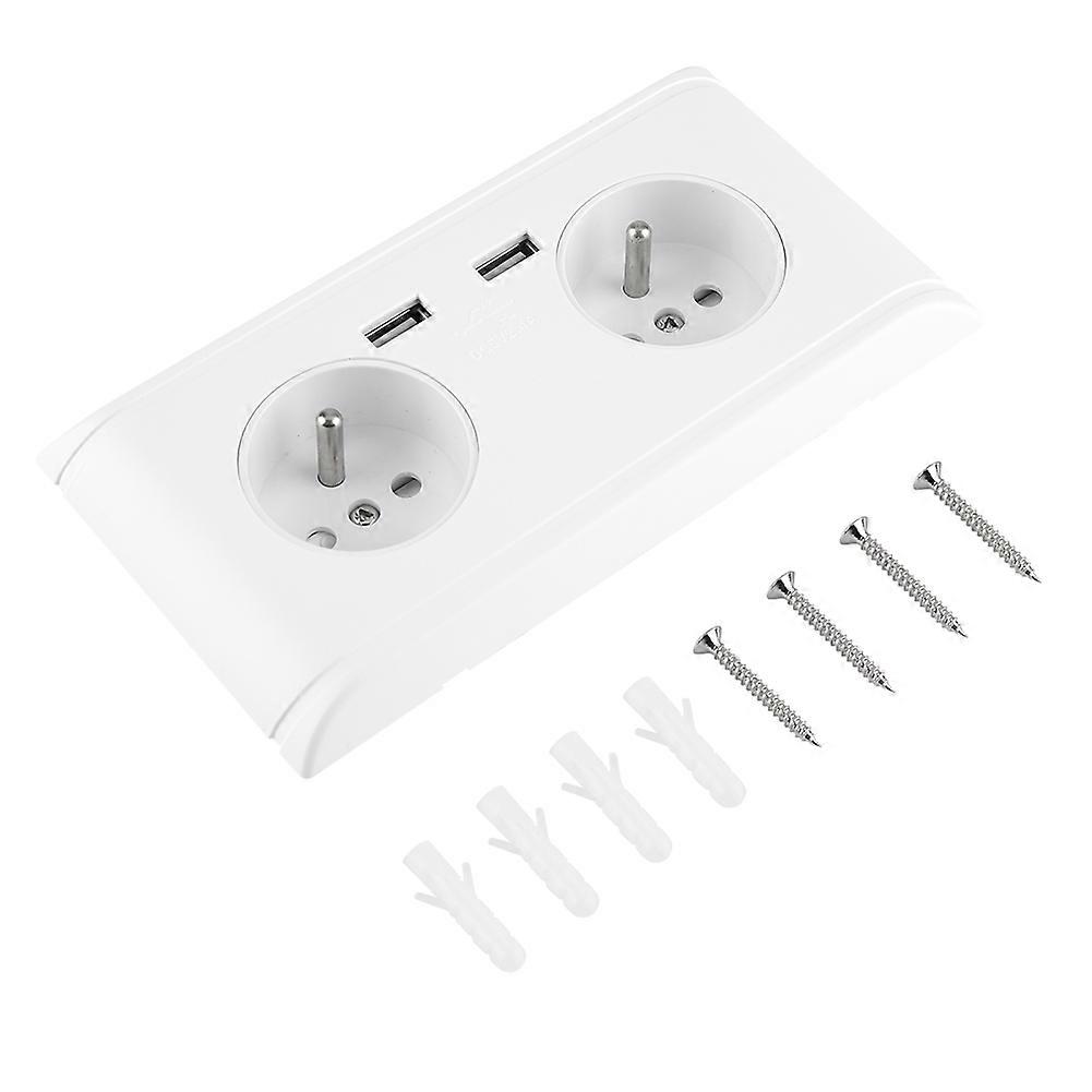 Multi Functional  Wall Power Outlet Socket with Dual USB Port for Phone Charging
