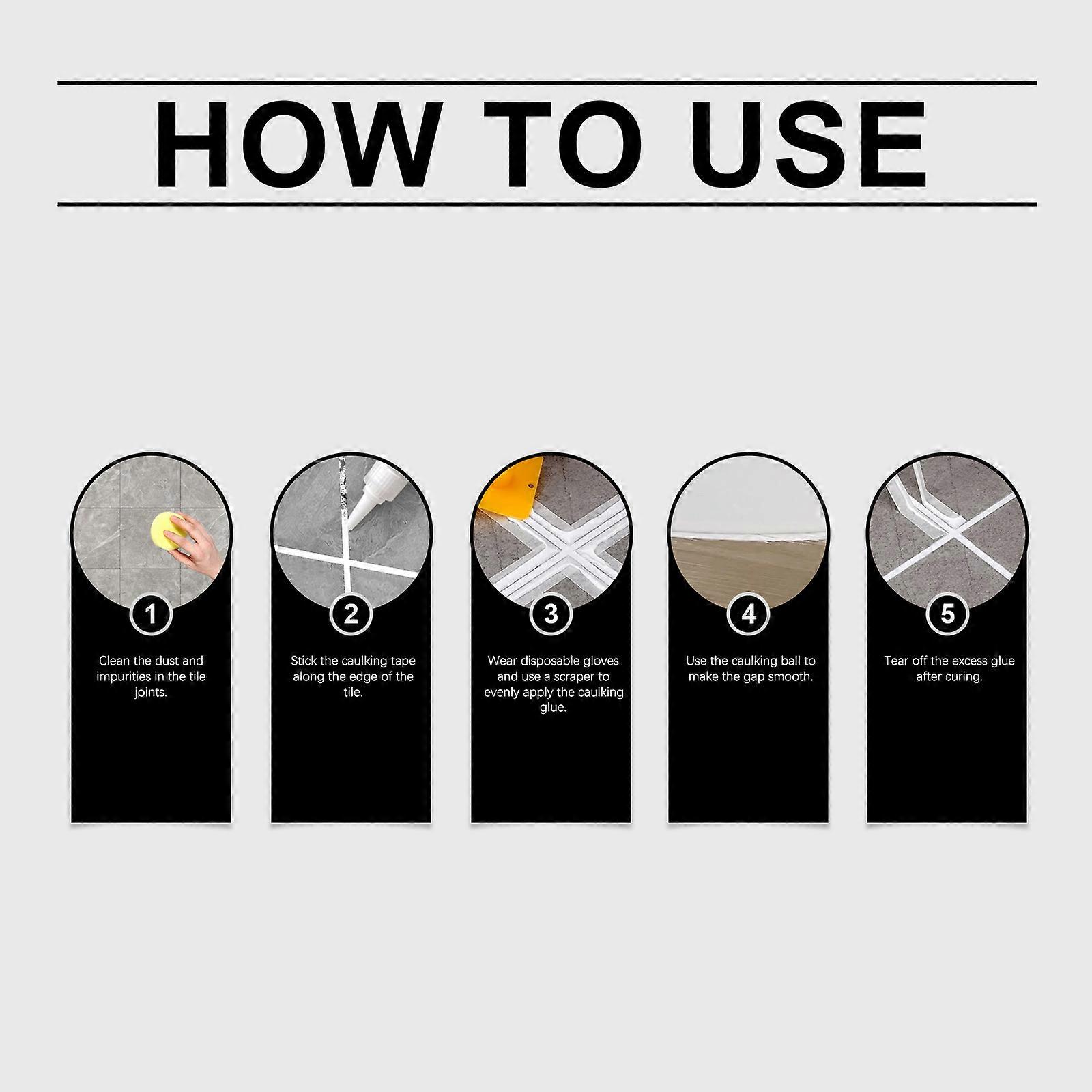 Jaysuing Tile Grouting Kit, For Household Kitchen And Bathroom Waterproof And Mold-Proof Floor Tile Grouting And Tile Grouting