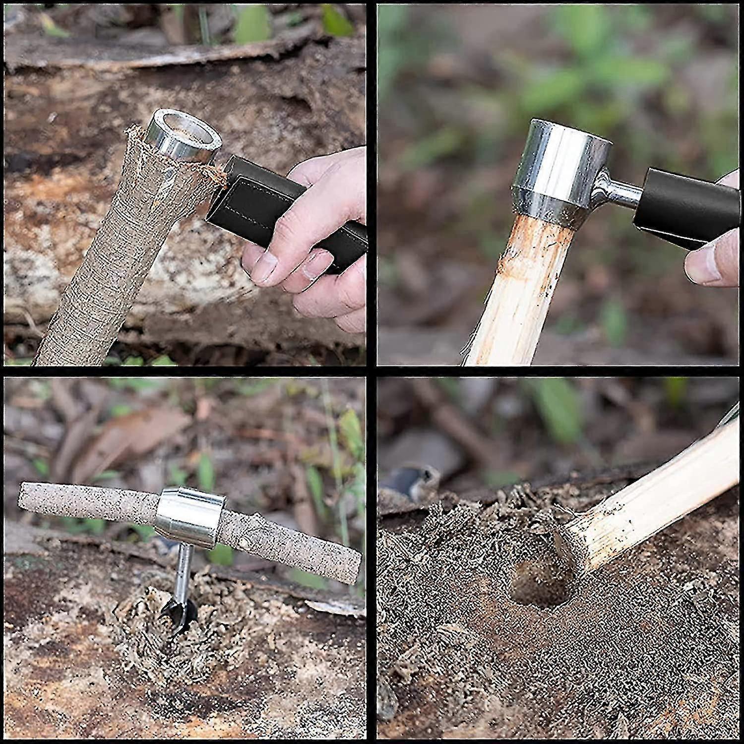 دليل اوجير الحفر Bushcraft البقاء على قيد الحياة أداة اليد اوجير المستوطنين وجع لحقائب الظهر