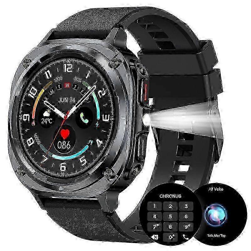 Smartwatch with 1.39 inch HD Screen, Health Tracker, 100+ Sports Modes and Bluetooth Calling (Black)