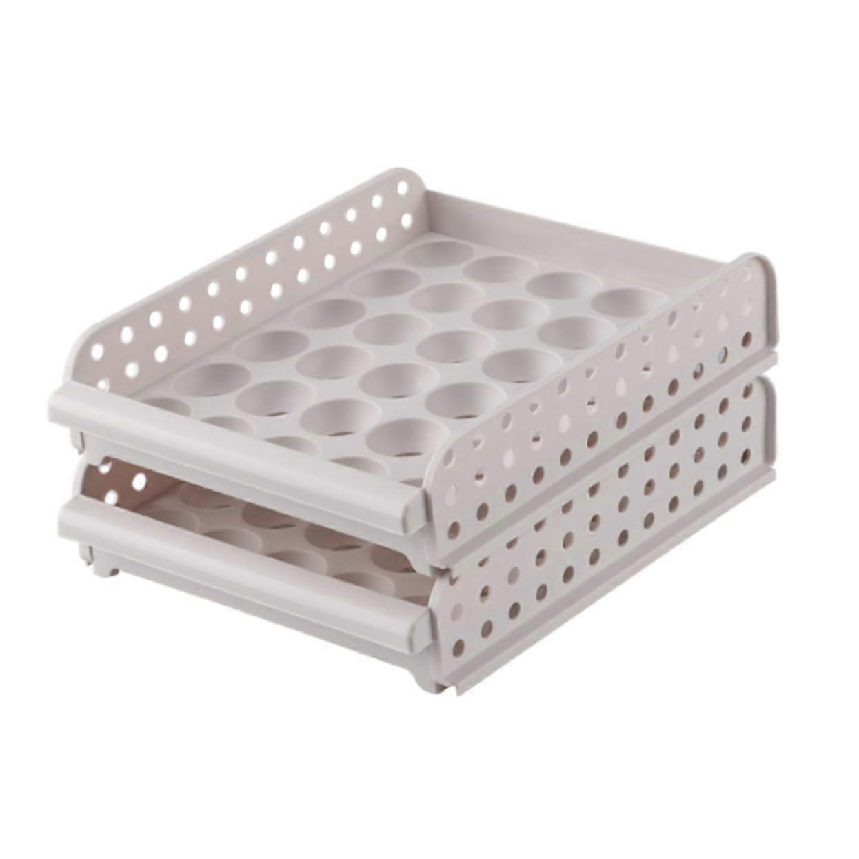 Double Egg Storage Container for Refrigerator, Freshness Keeper with Durable Design for Home Use