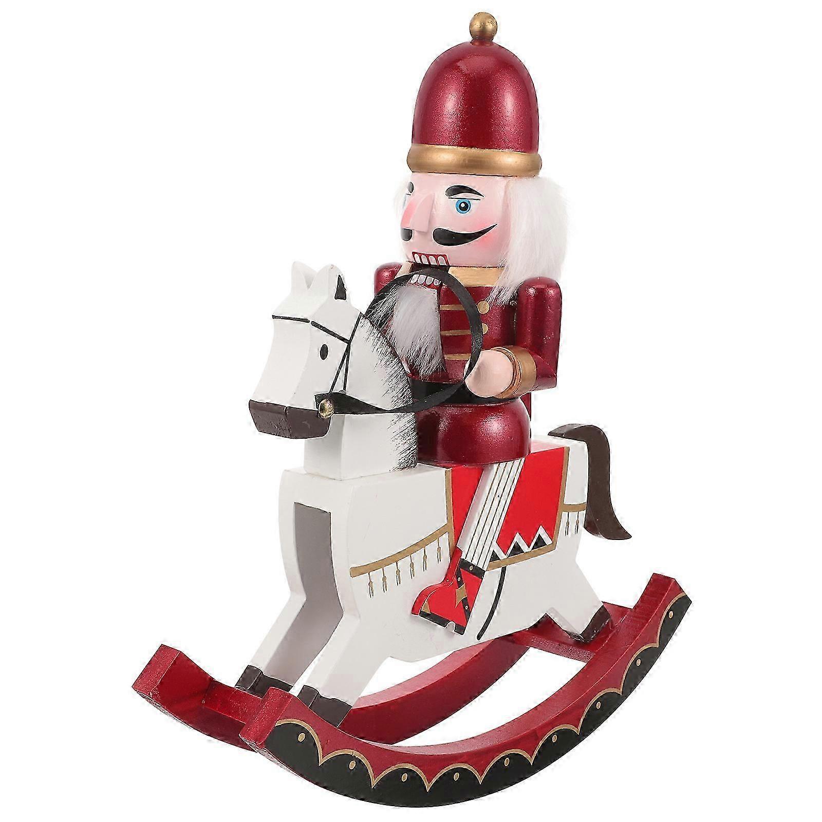 Christmas Nutcracker Soldier Horse Nutcracker Puppet Home Ornament Christmas Nutcracker