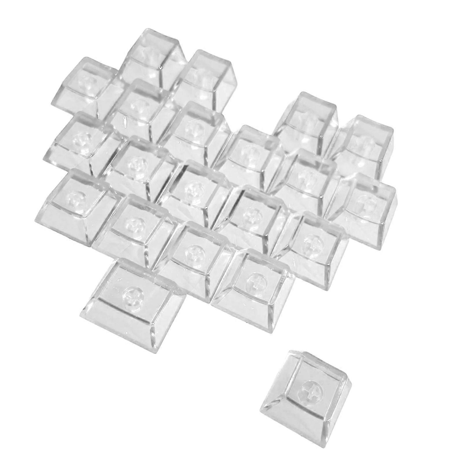 PC Heart Shaped Keycaps OEM Height 21 Keys Slip For Gaming Keyboards  Transparent  